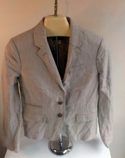 J. Crew "Schoolboy" 2 Button Fully Lined Blazer Beige Rayon Blend SZ 4