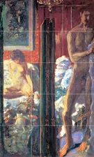 Art Romance Man and Woman Ceramic Mural Backsplash Bath Tile #2703