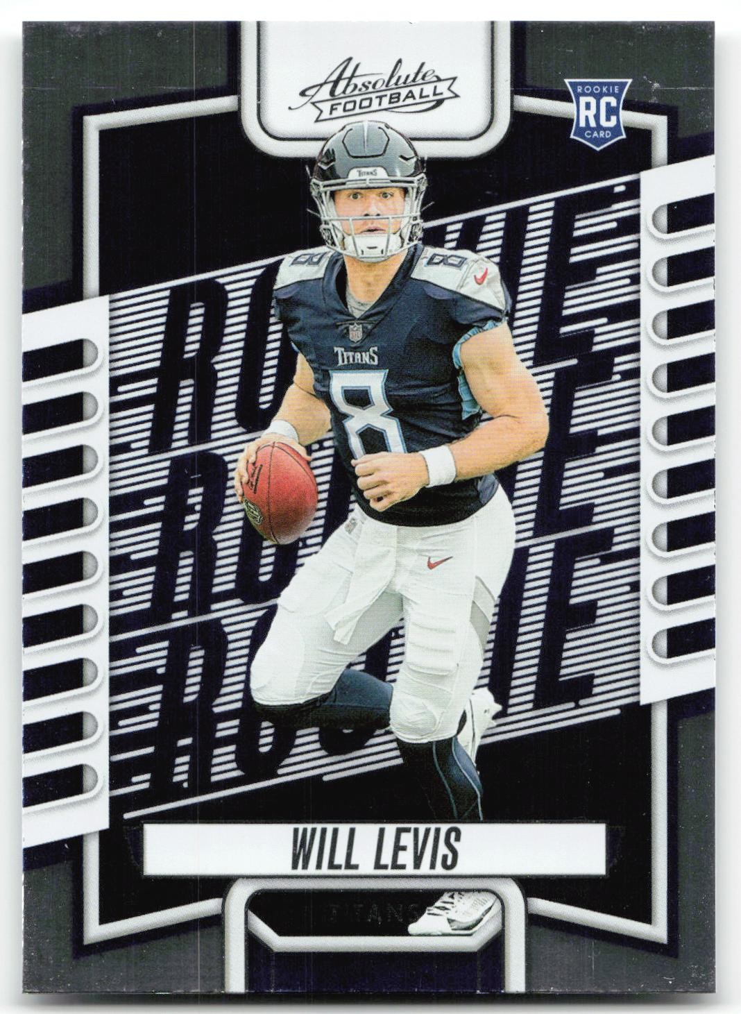 Will Levis RC 2023 Panini Absolute Black Titans