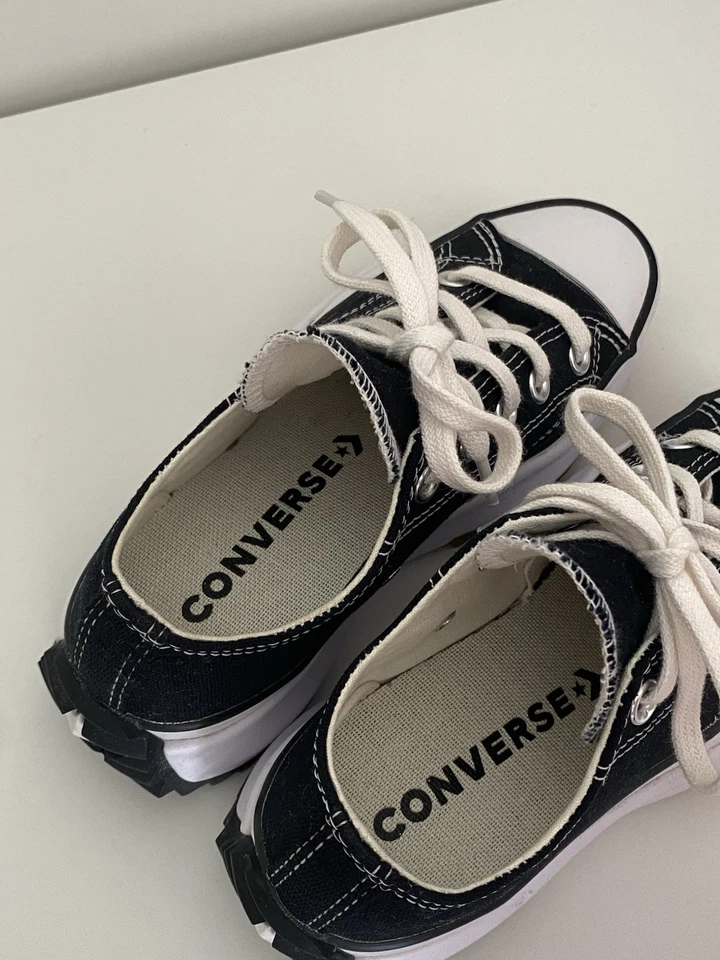 Zapatos de plataforma Converse Run Star Hike de lona negros para mujer talla 4,5 Foto 3 de 4