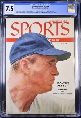 Sports Illustrated Sep 26, 1955 CGC 7.5 -Walter Alston cover 4632777019 