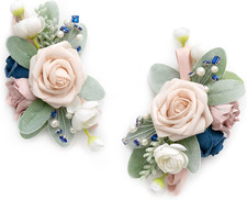 2Pcs Wedding Shoulder Corsage Artificial Flowers, Girl/Mother Homecoming/Prom Co