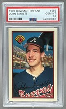 42630046 John Smoltz 1990 Bowman Tiffany #10 UER PSA 10