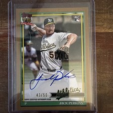 2026 Topps Series 1 1991 Topps Baseball Autographs Jack Perkins 91A-JPE Gold /50