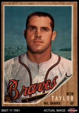 1962 Topps #406 Bob Taylor Braves 6 - EX/MT