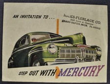 1946 Mercury Sedan Sales Brochure Folder Original 46
