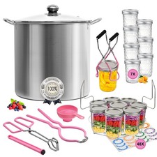 Canning Pot Water Bath Canner with Rack and Lid, 21.5QT Stainless Steel Stock...