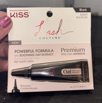KISS Lash Couture Black Latex Strip Lash Adhesive w/ Soothing Oat Extract