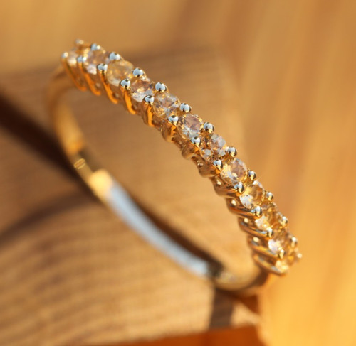 Half Eternity Ring Yellow Stone