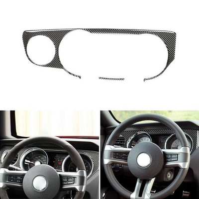 Carbon Fiber Dashboard Speed Display Panel Frame Trim For Ford Mustang 2009-2013