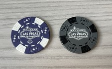 Las Vegas Harley-Davidson Dealer Poker Chips Purple & Black Pair Collectible