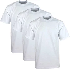 Pro Club Men'S 3-Pack Heavyweight Cotton Short Sleeve Crew Neck T-Shirt