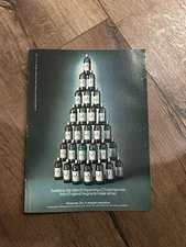 TANQUERAY GIN 8” x 10”Poster Print Ad Photo Alcohol Vintage Christmas Tree 1983