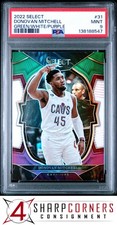 2022 PANINI SELECT GREEN WHITE PURPLE PRIZM #31 DONOVAN MITCHELL POP 1 PSA 9