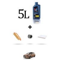 Hoffcar Wartungsset 3 Filter Und 5L ÖL FüR Ford Fiesta VII 1.0 Ecoboost 70KW D