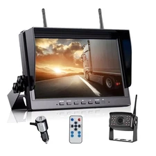 10.1" DVR Monitor 4-Ch Wireless  + 1080P Backup Rearview Camera Truck RV