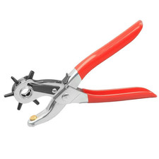 9" Leather Hole Punch Hand Pliers Belt Holes 6 Sized Puncher Heavy Duty Tool New