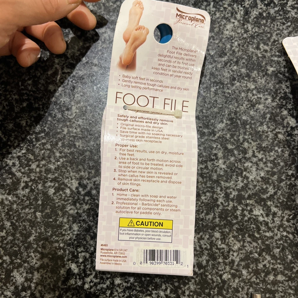 Microplane Foot File/ Hard skin Removal/ Pedicure/ RRP £45 - Image 2 of 4