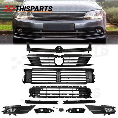 For 2015-2018 VW Jetta Bumper Grille Bracket & Radiator Air Shutter w/Motor