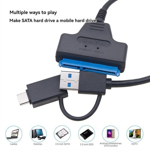 Câble USB 3.0 vers SATA, Câble Adaptateur Disque Dur USB-C pour Disque Dur 2,5--Disque 2194 - Photo 5/7