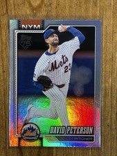 David Peterson 2026 Topps Series 1 Rainbow Foil #215 New York Mets