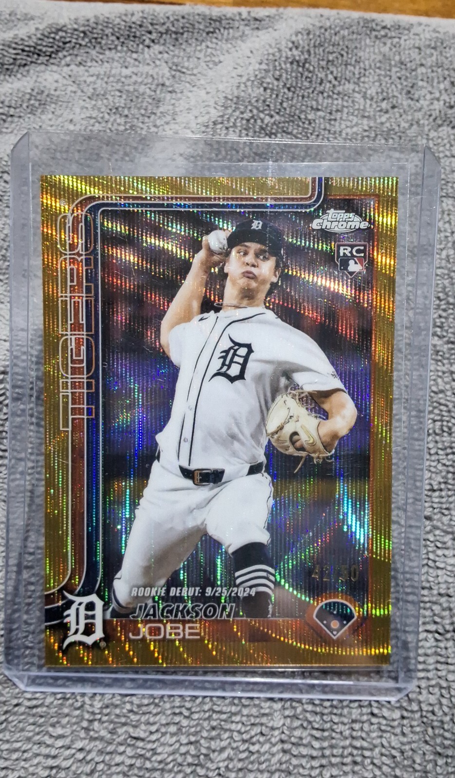 2025 Topps Chrome Update Series - Rc Debut Jackson Jobe Gold Wave Refractor /50 