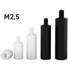 M2,5 Abstandsbolzen Distanzhalter 5-30mm Innen-Außen Distanzbolzen Kunststoff