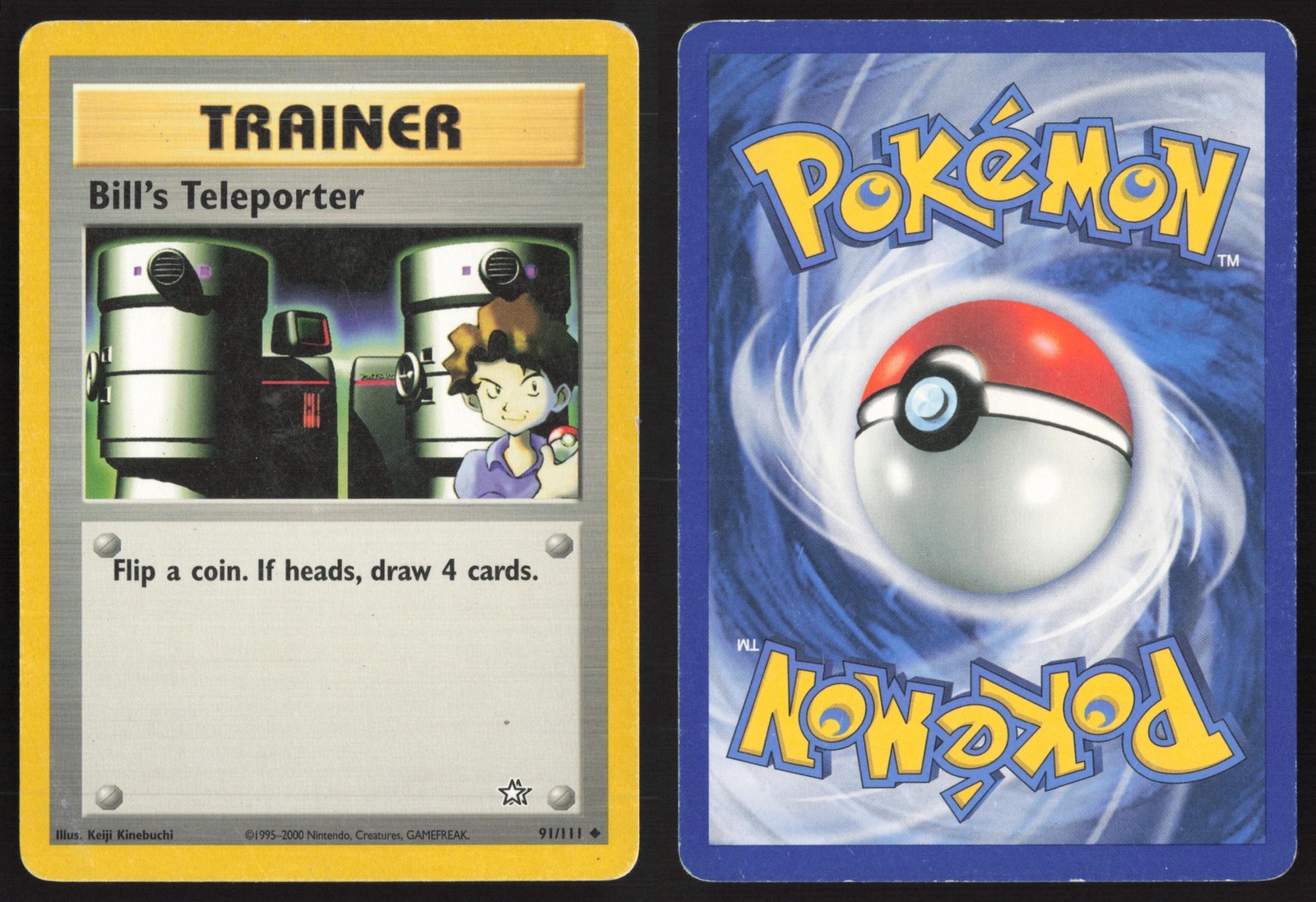 Pokemon TCG | Bill's Teleporter 91/111 | Neo Genesis Uncommon | Lightly Played