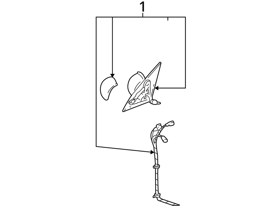 Espejo retrovisor eléctrico con visión lateral izquierda para conductor Ford Focus 2000-2007 PEM8R Foto 4 de 4