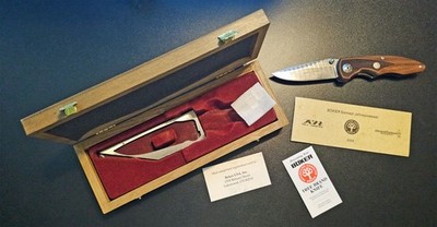 2003 Boker Annual Damascus Damast Folding Knife. Mint.