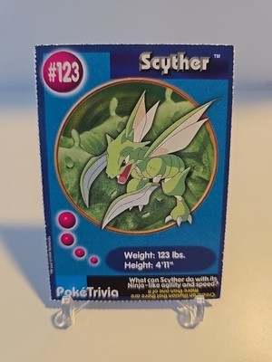 Pokémon Burger King PokeTrivia Perforated Scyther #123 (HP)