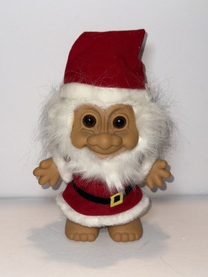 Vintage Christmas RUSS TROLL Doll Holiday Santa Claus Smiley (P-7)