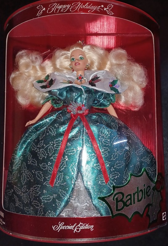 HAPPY HOLIDAYS BARBIE 1995/# 14123/NEW IN BOX/NR