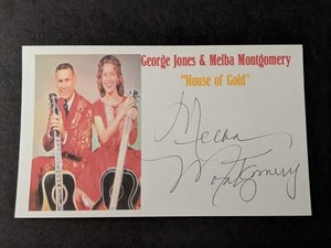 Melba Montgomery (d. 2025) Signed Index Card - Country Singer - George Jones