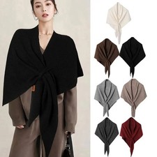 Shawl Wraps for Women Warm Pashmina Wrap Knitted Triangle Scarf Wool Cashmere Sh