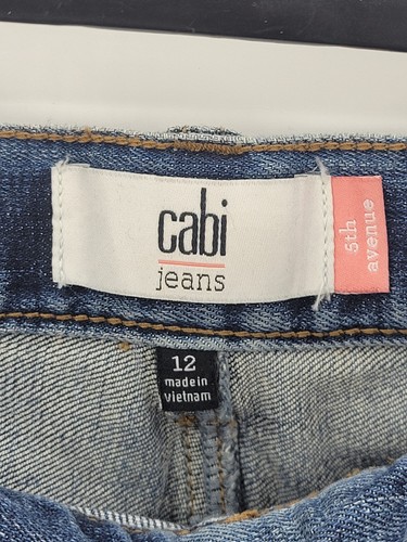 Cabi Jeans Womens 12 Medium Wash 5th Avenue Five Pocket Blue Denim Casual - Picture 3 of 10