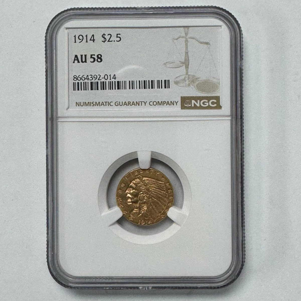 1914 Indian Head Gold Coin In Us Gold $2.50 Quarter Eagle Coins
