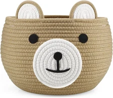 PandaEar Cotton Rope Baby Basket, Gift Basket Nursery Laundry Organizer... 