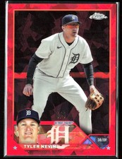 Tyler Nevin 2023 Topps Chrome Update Sapphire Edition Red /5 #USCS89 Detroit