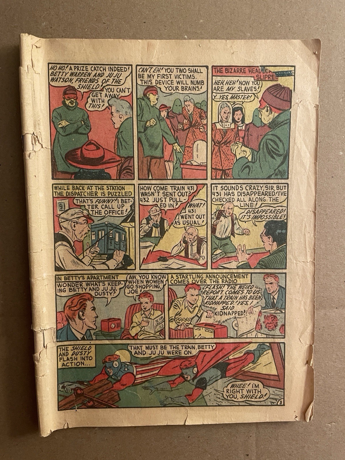 Pep Comics #12 Archie Publications 1941 Golden Age The Shield Comet Fireball HTF