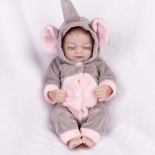 10" Realistic Reborn Baby Dolls Full Body Vinyl Silicone Girl Doll Mini Babies