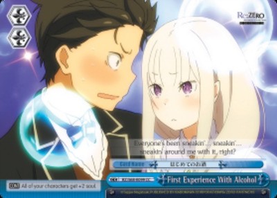 First Experience With Alcohol - RZ/S68-E099 - CC Near Mint Weiss Schwarz Re:Zero