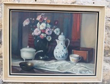 Altes Ölgemälde - Stillleben Studie - undeutlich signiert