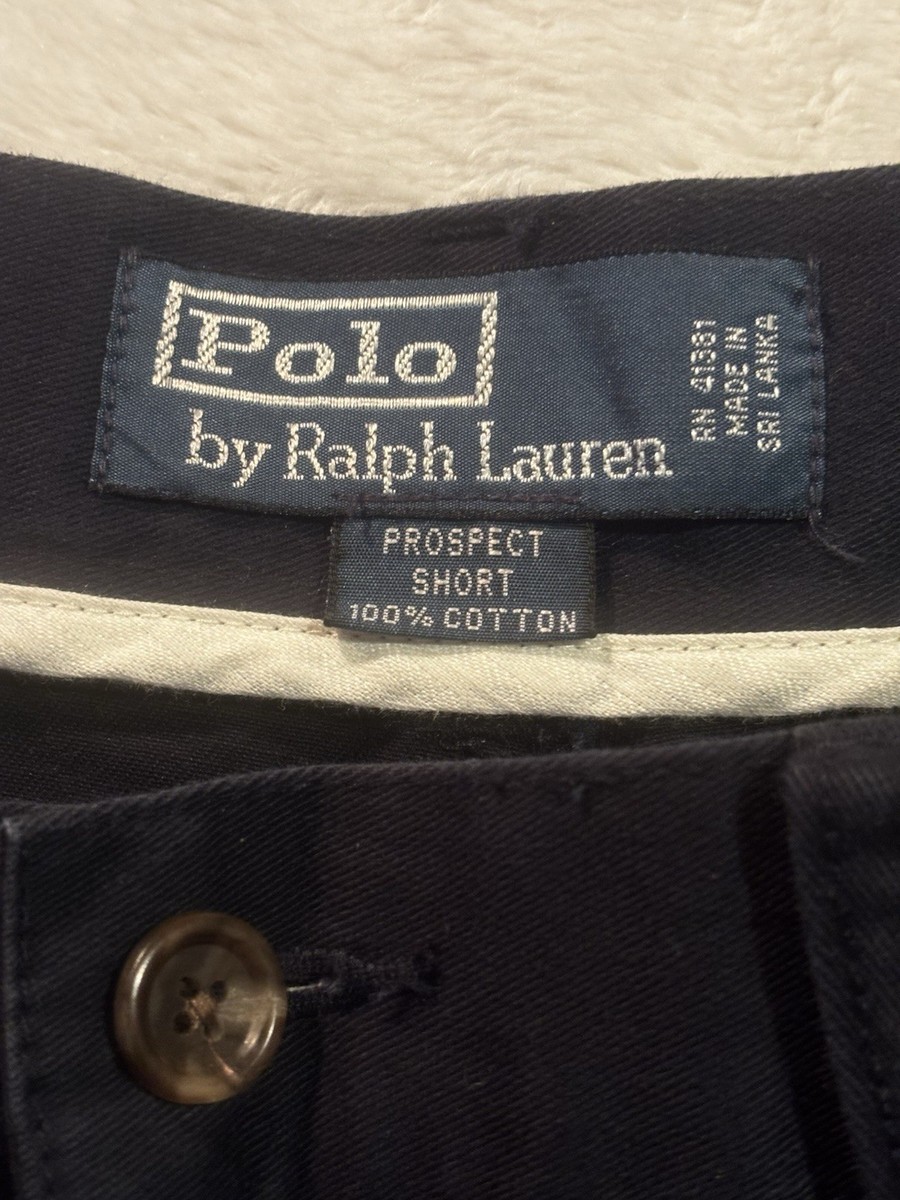 Polo Ralph Lauren Men's Sz 34 Prospect Shorts Navy Blue Vintage