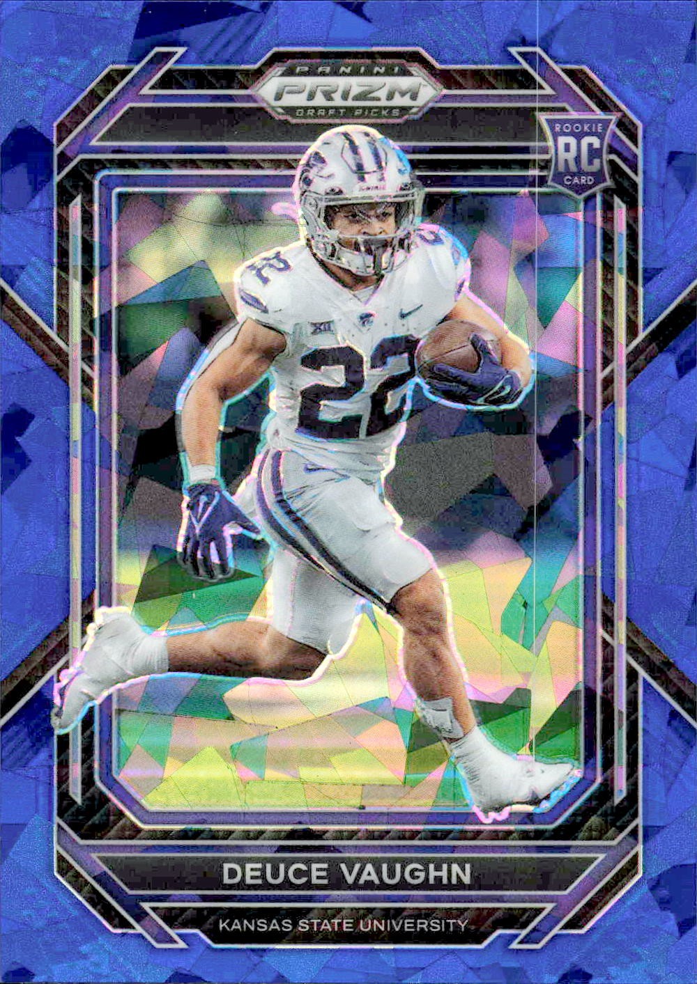 2023 Panini Prizm Draft Picks #126 Deuce Vaughn Prizms Blue Ice #/99