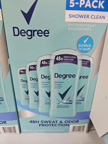 Degree Antiperspirant Deodorant Shower Clean 2.6 oz 5 pack 
