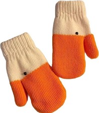 Silly Goose Gloves, Goose Mittens, Cute Duck Gloves with Warm Fleece Lining, Sil