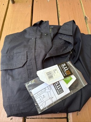 5.11 Tactical Taclite Pro Button Up Shirt Men XL Navy Short-Sleeve Style 71175