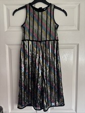 Girls Lovely TU Sequin Jumpsuit Size 5-6 With Zip At Back