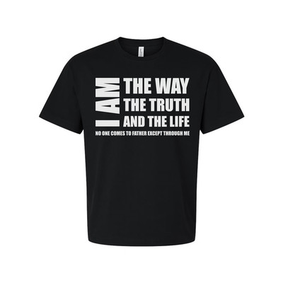 Christian Unisex T Shirt I Am The Way The Truth And The Life Graphic Tee Biblica